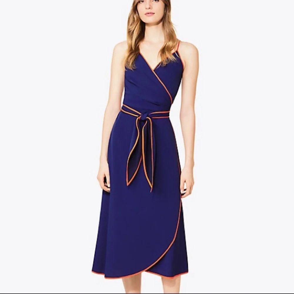 NWT $495 Tory Burch Grotto Wrap Midi Dress